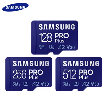 Samsung Pro Plus Atmiņas Karti Ar USB 3.0 Reader 512 GB un 256 gb 128GB V30 High Speed Class 10 TF Kartes A2 UHS-I U3Micro SD Kartes
