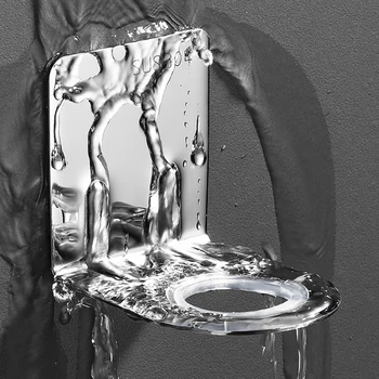 Regulējams Ziepju Dozators Urbja Turētājs/Adhesive Šampūns Pakaramais Vannas istaba Nerūsējošā Tērauda Uzglabāšanas Plaukts Gandrīz Pudeļu Dozatoru
