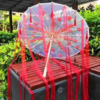 Cosplay Ķīna Jumta Ziedlapiņu Zīda Fotogrāfija Umberla Hanfu Pušķi Jumta Aizsargs Lietus Jumta Komiksu Jumta parapluie