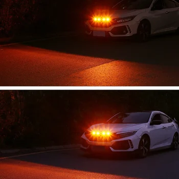 [ Plug & PLAY ] Auto LED Priekšējais Režģis Kūpinātas Dzintara Gaismas, Dienas Gaitas Gaismas Lukturis, Universāls Pikaps SUV Kravas automašīnas Sedans